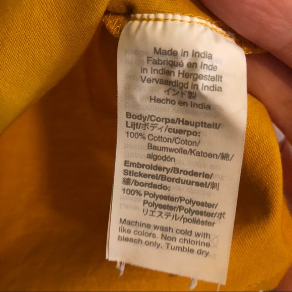 J CREW FACTORY yellow embroidered flowy top XS - Picture 6 of 6